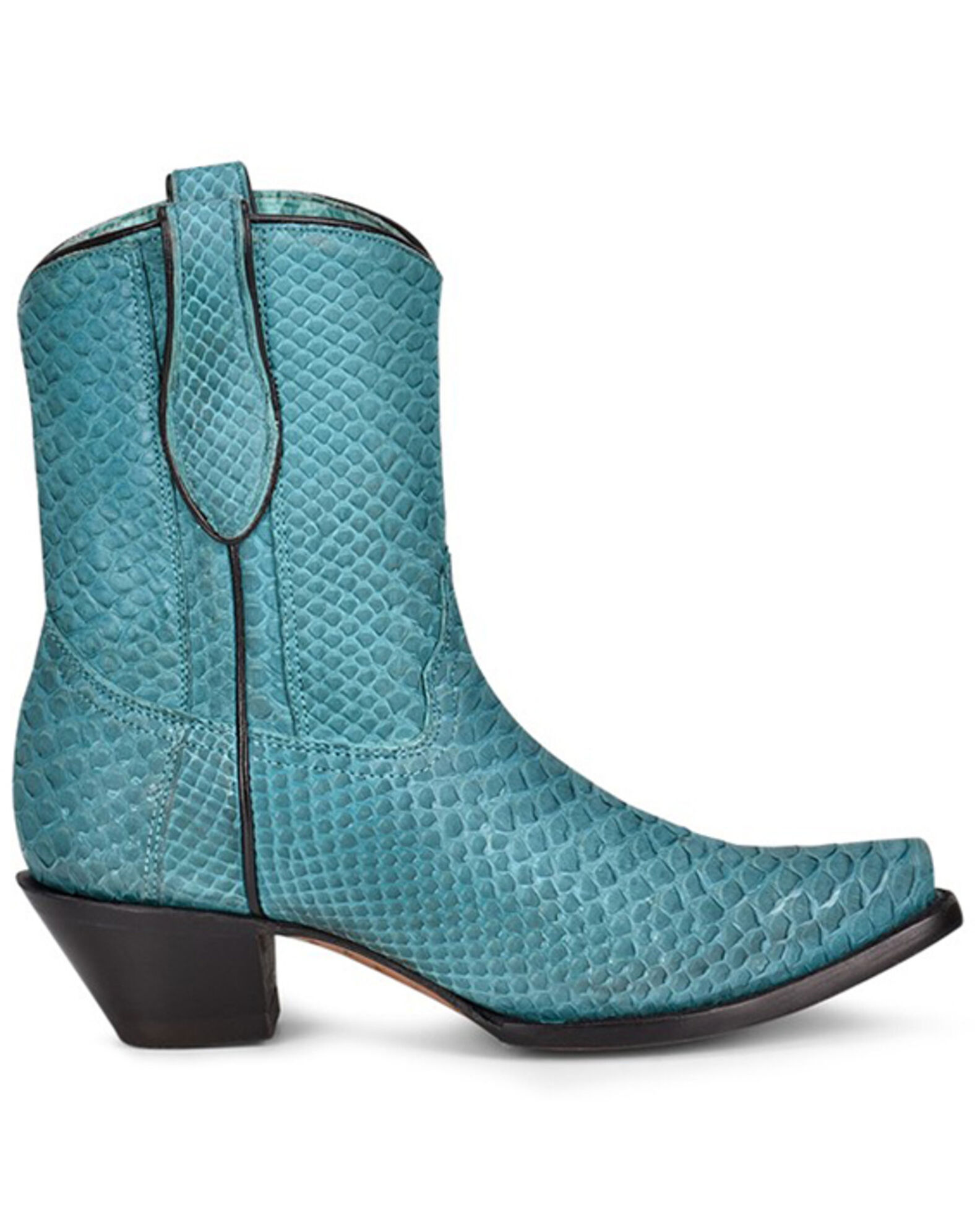 Corral Women s Turquoise Exotic Python Skin Western Boots Snip Toe Sheplers