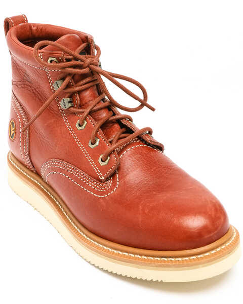 Image #1 - Hawx Men's 6" Grade Work Boots - Composite Toe, Red, hi-res