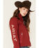 Ariat Women's Embroidered Logo Aparejo Team Softshell Jacket, Red, hi-res