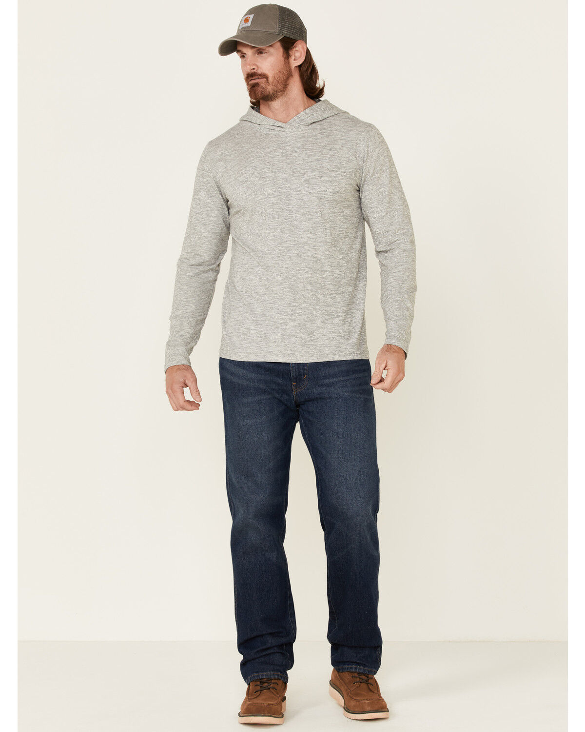 Image #2 - North River Men's Solid Hooded Shirt, Green, hi-res