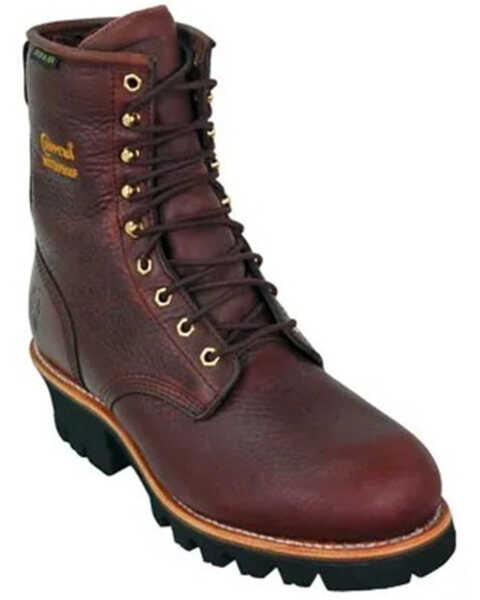 Image #1 - Chippewa Men's Waterproof Insulated 8" Logger Boots - Steel Toe, Briar, hi-res