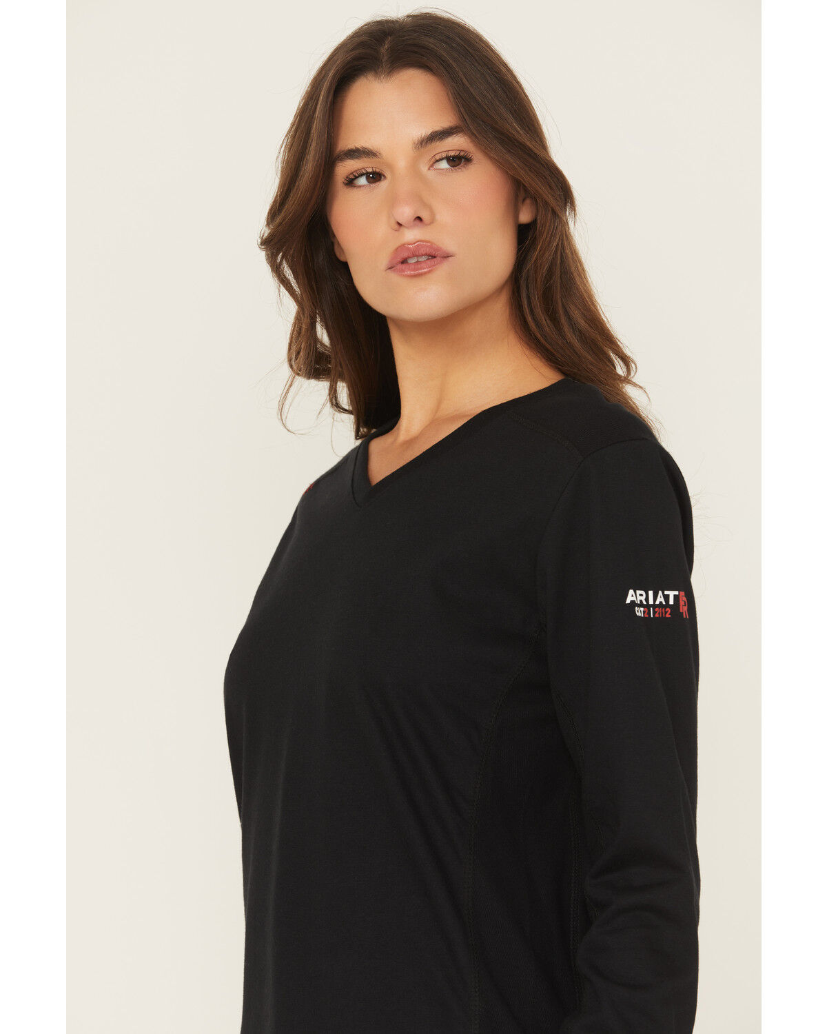 Image #2 - Ariat Women's FR AC Long Sleeve Work Top, Black, hi-res