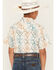 Image #4 - RANK 45&reg; Boys' Everglades 2.0 Southwestern Print Short Sleeve Snap Stretch Western Shirt, Ivory, hi-res
