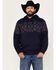 Image #1 - RANK 45® Men's Covebull Southwestern Print Hooded Sweatshirt, Dark Blue, hi-res
