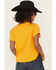 Image #4 - Shyanne Women's Sunshine and Whiskey Short Sleeve Tie-Front Graphic Tee, Gold, hi-res