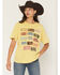 Image #1 - Cleo + Wolf Women's Ticket Stub Short Sleeve Graphic Boyfriend Tee, Light Green, hi-res