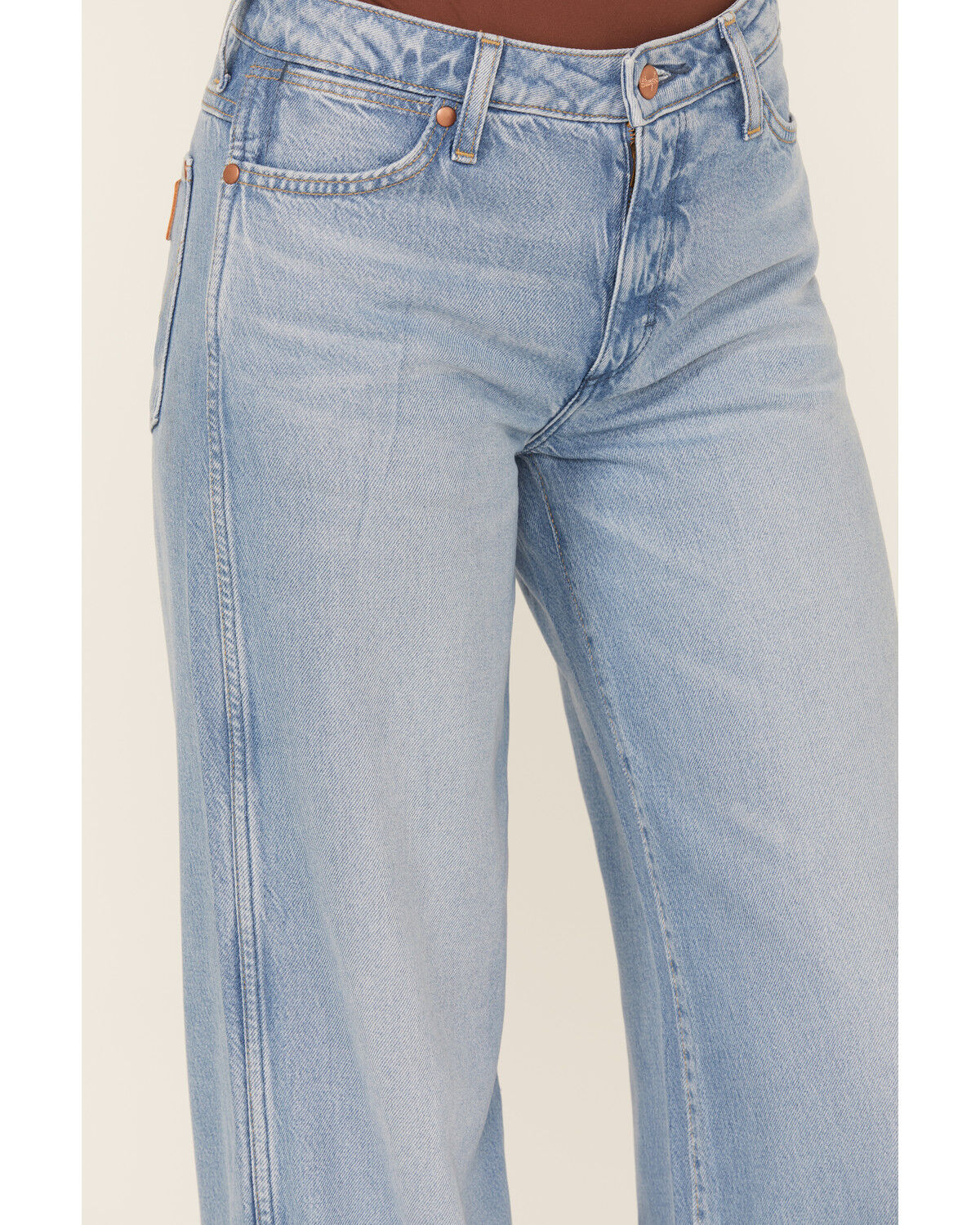 Image #2 - Wrangler Women's Medium Wash Worldwide Mid Rise Wide Leg Denim Jeans, Medium Wash, hi-res