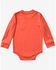 Image #2 - Carhartt Infant Boys' Burnt Brick Long Sleeve Logo Pocket Onesie, Red, hi-res