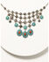 Image #1 - Shyanne Women's Canyon Sunset Turquoise Floral Necklace, Silver, hi-res