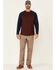 Image #2 - Hawx Men's Dark Red Original Baseball Crew Long Sleeve Work T-Shirt, Dark Red, hi-res