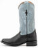 Ferrini Men's Smooth Quill Ostrich Exotic Boots - Broad Square Toe , Black, hi-res