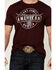 Image #3 - Cody James Men's Bull Banner Short Sleeve Graphic T-Shirt, Maroon, hi-res