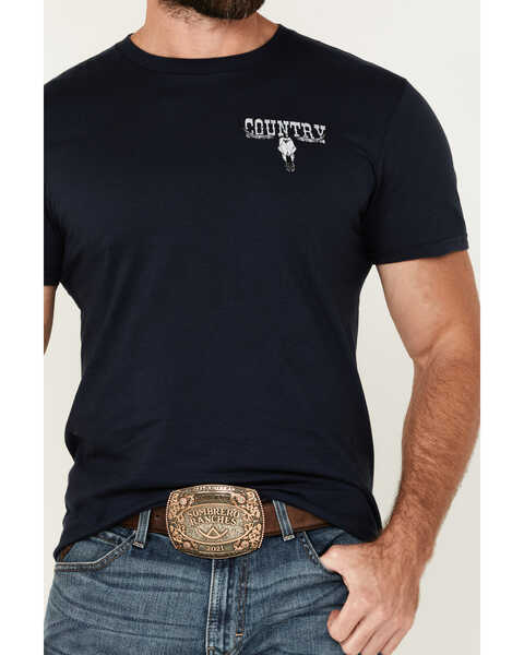 Image #3 - Cowboy Hardware Men's Country Cowboy Short Sleeve T-Shirt, Navy, hi-res