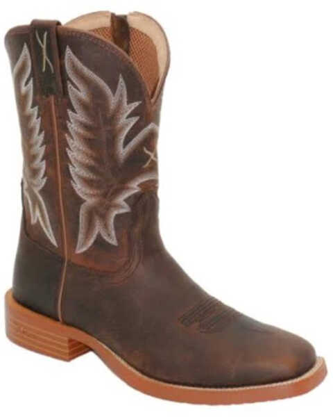 Image #1 - Twisted X Men's Tech X Performance Western Boots - Broad Square Toe , Brown, hi-res