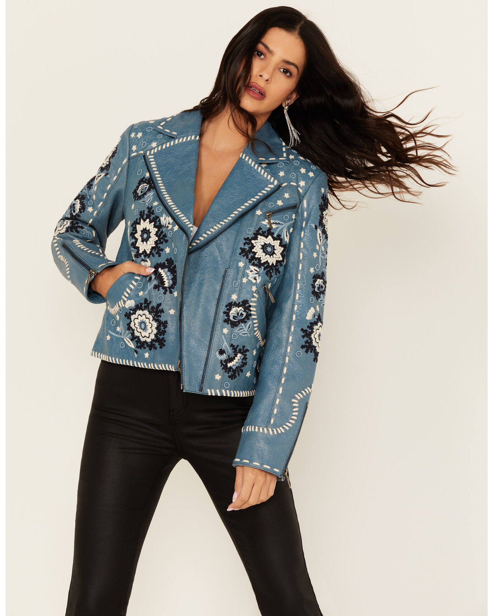 Leather ranch jacket best sale