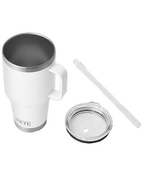 Image #3 - Yeti Rambler® 35oz Mug with Straw Lid , White, hi-res