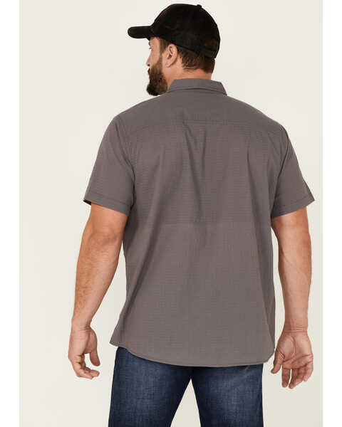 Image #4 - North River Men's Seersucker Short Sleeve Button Down Western Shirt , Grey, hi-res
