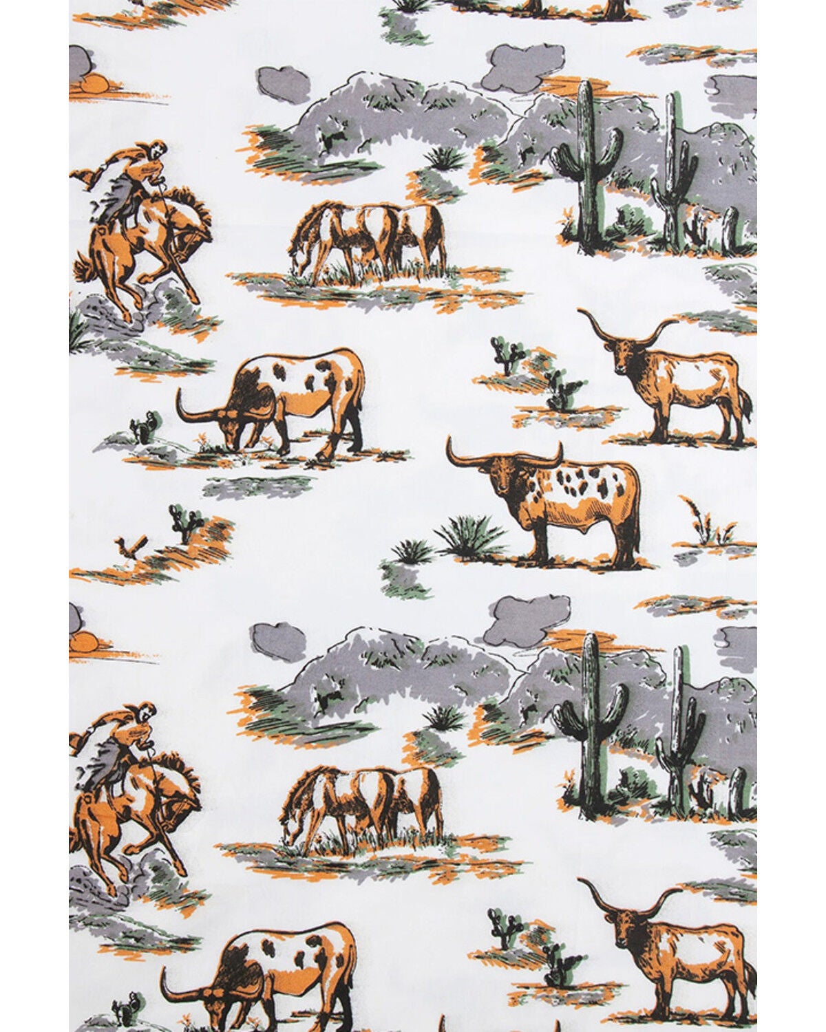Image #4 - HiEnd Accents 200TC Cotton Ranch Life 4 Piece Sheet Set - King Size, Multi, hi-res
