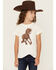 Image #1 - Shyanne Girls' Stallion Short Sleeve Graphic Tee, Ivory, hi-res