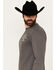 Image #2 - Cowboy Hardware Men's Cowboy Nation Long Sleeve Graphic T-Shirt, Charcoal, hi-res