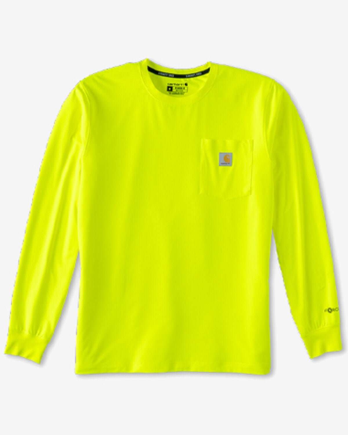 Image #3 - Carhartt Men's Force&reg; Relaxed Hi-Vis Long Sleeve Work T-Shirt, Bright Yellow, hi-res