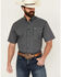 Image #1 - Cinch Men's Medallion Print Short Sleeve Button-Down Western Shirt, Black, hi-res