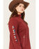 Ariat Women's Serape Print New Team Softshell Jacket - Plus, Red, hi-res