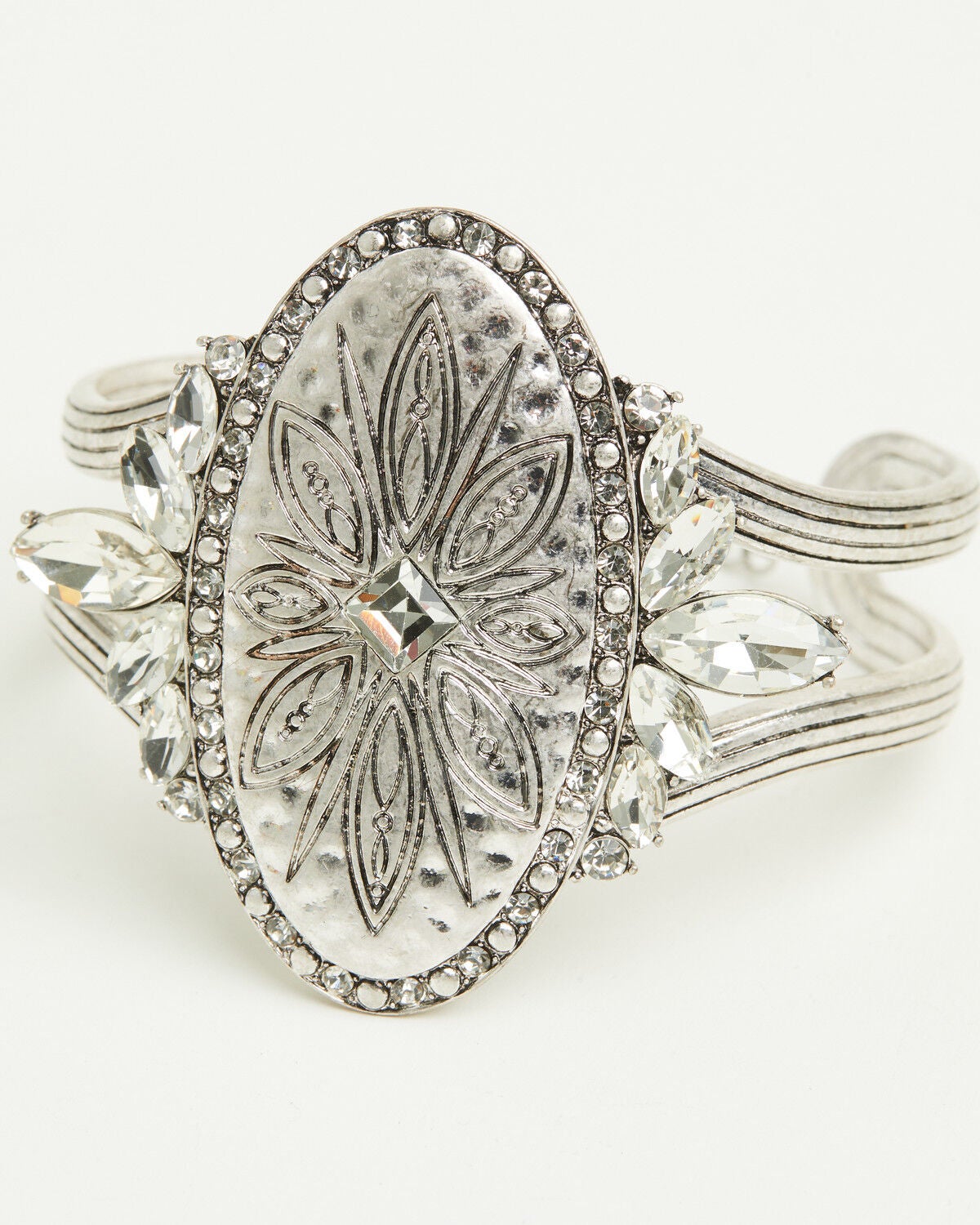 Lainey Wilson Women's Drama Stone Cuff Bracelet, Silver, hi-res