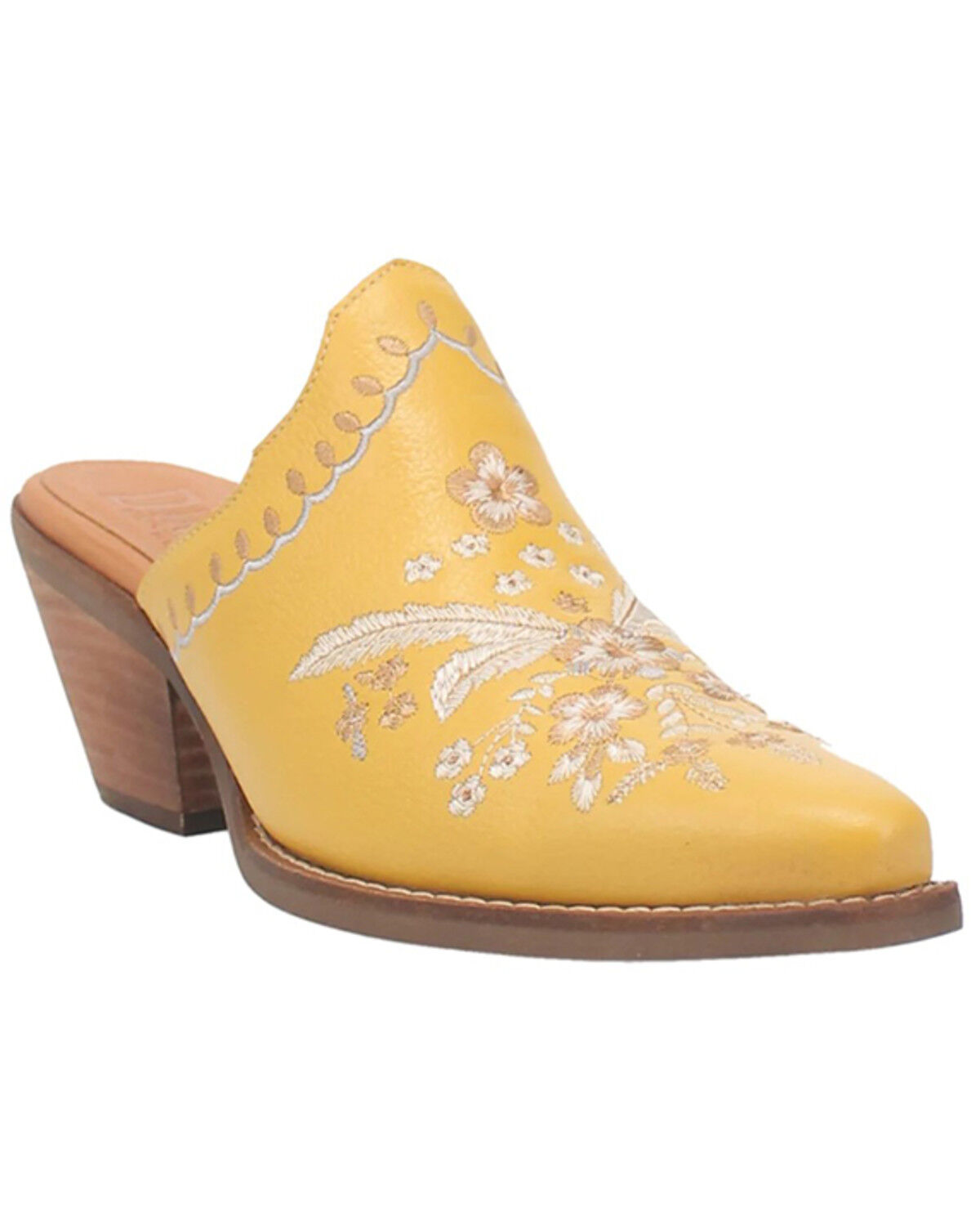 Image #1 - Laredo Women's Wildflower Mules - Snip Toe, Yellow, hi-res