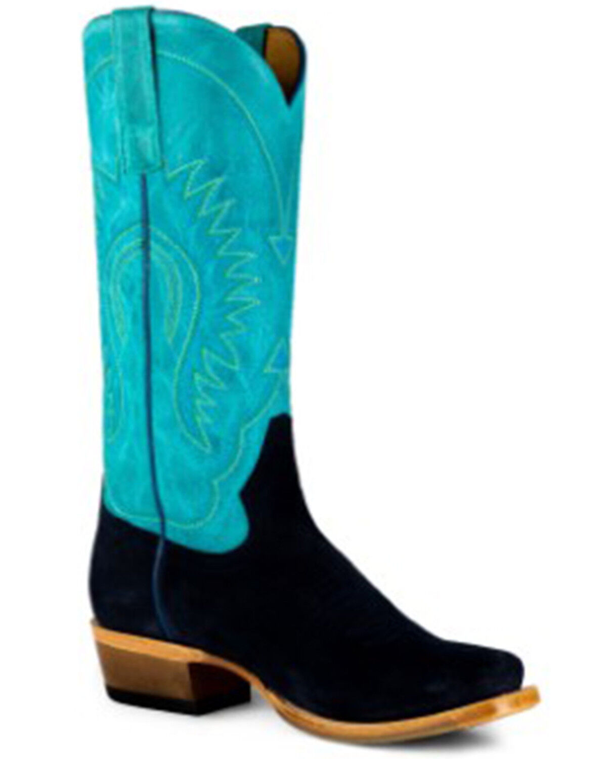 Image #1 - Macie Bean Women's Looney Moon Western Boots - Square Toe, Navy, hi-res