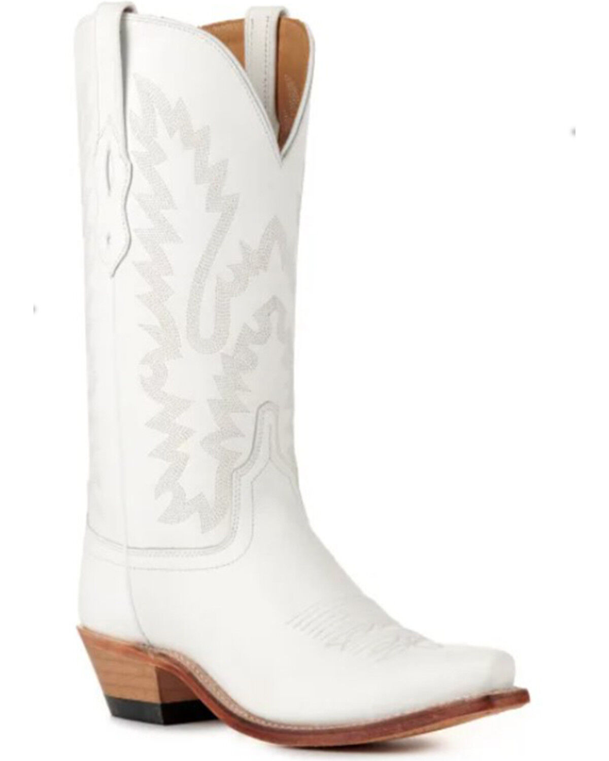 Image #1 - Old West Women's Western Boots - Snip Toe, White, hi-res
