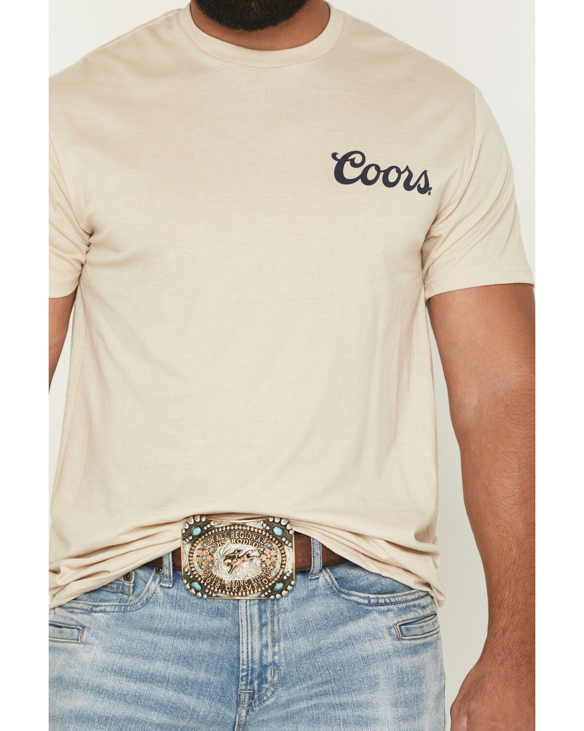 Image #3 - Coors Men's Boot Barn Exclusive Cowboy Lasso Short Sleeve Graphic T-Shirt, Natural, hi-res