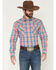 Image #1 - Cinch Men's Plaid Print Modern Fit Long Sleeve Snap Western Shirt, Multi, hi-res