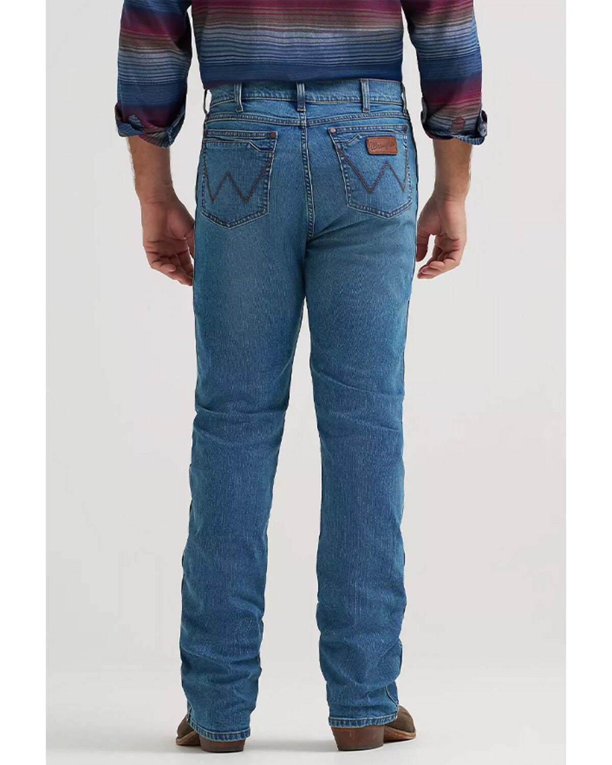 Image #2 - Wrangler Men's Retro Medium Wash Relaxed Bootcut Stretch Denim Jeans, Medium Wash, hi-res