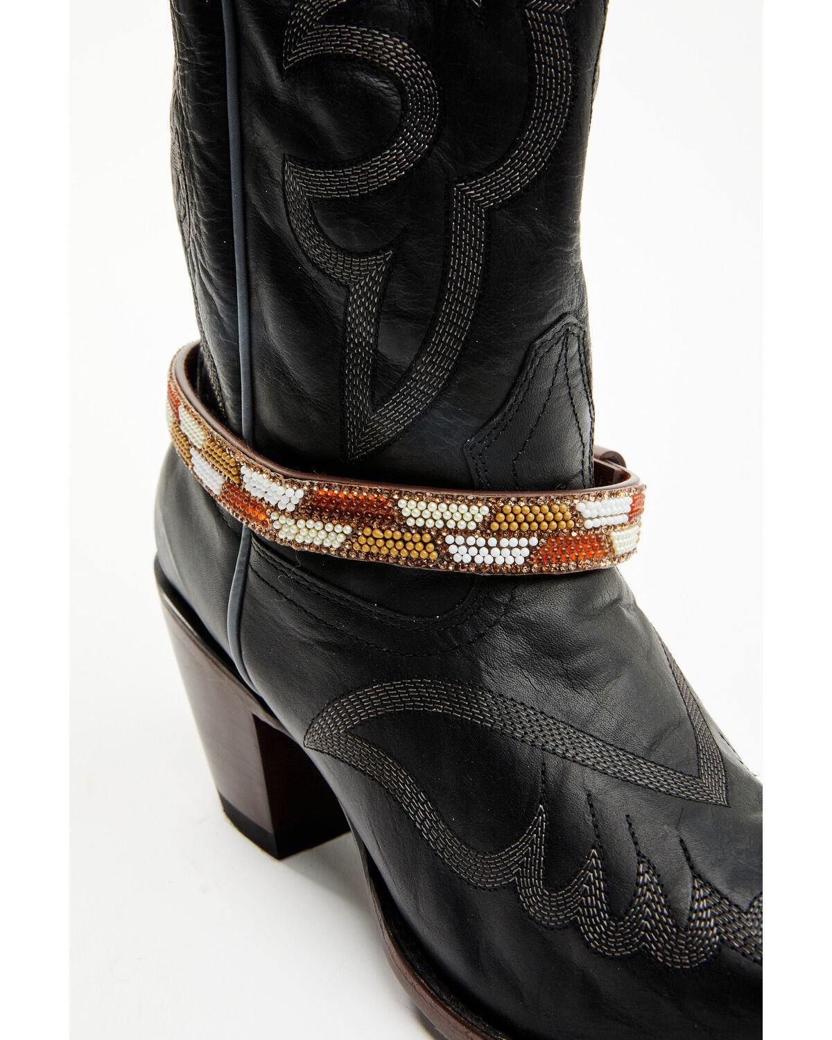 Image #1 - Boot Barn Women's Rhinestone Studded Strap Boot Jewelry, Brown, hi-res