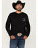 Image #2 - Wrangler Men's Long Live Cowboys Long Sleeve Graphic T-Shirt, Black, hi-res