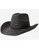Brixton Houston Straw Cowboy Hat, Black, hi-res
