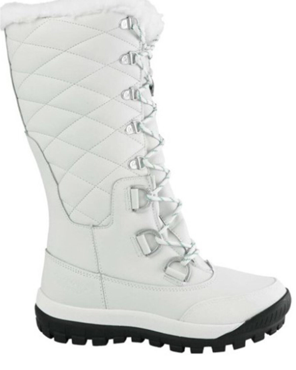 Image #2 - Bearpaw Women's Isabella 12" Waterproof Lace-Up Boots - Round Toe, White, hi-res