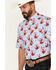 Image #2 - Ariat Men's Jeremiah Floral Print Short Sleeve Button-Down Western Shirt - Tall, Light Blue, hi-res
