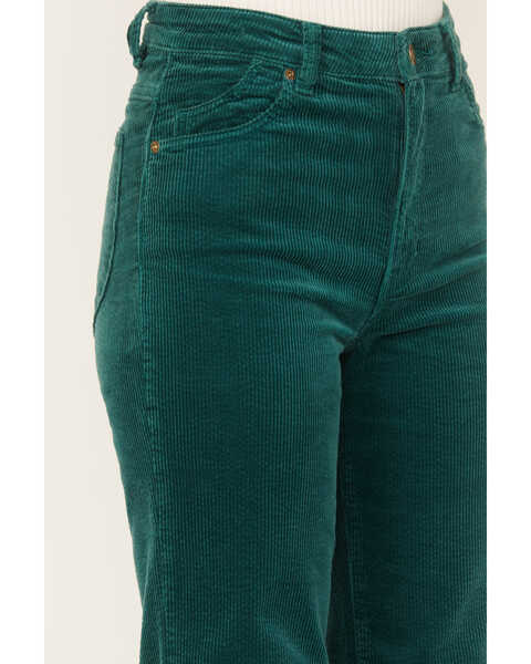 Image #2 - Rolla's Women's East Coast High Rise Corduroy Flare Pants, Green, hi-res