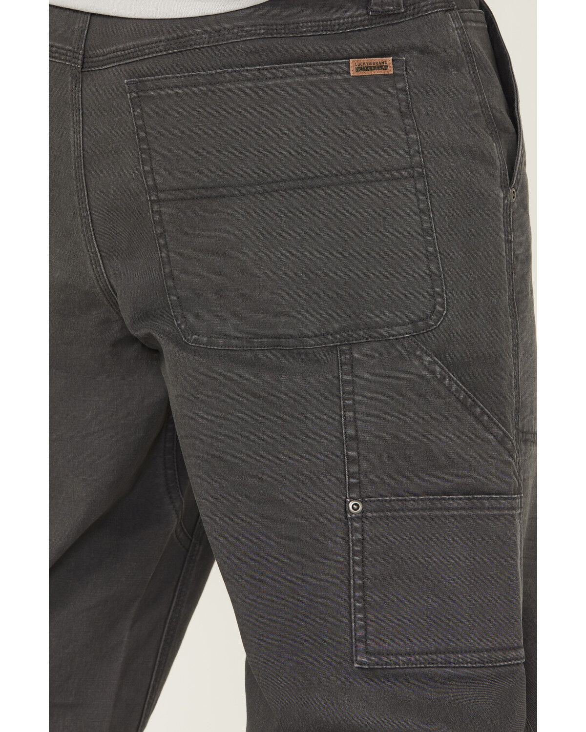 Image #4 - Lucky Brand Workwear Men's Broken Canvas Painter Pants, Charcoal, hi-res