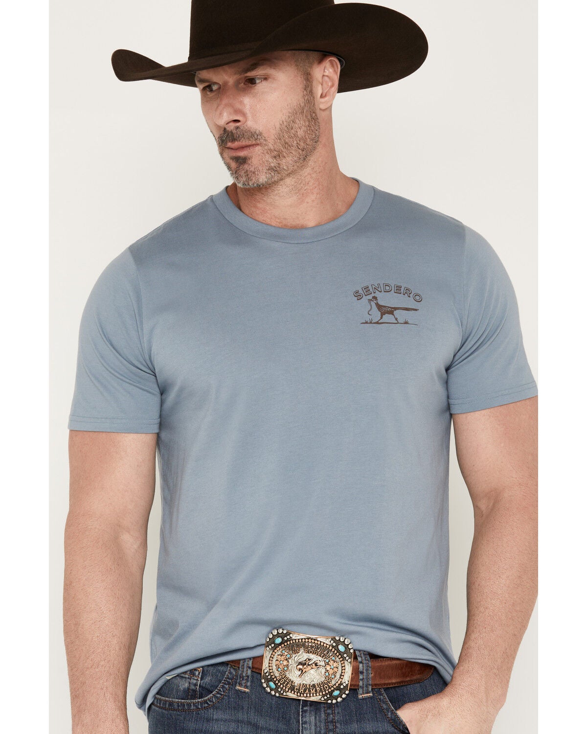 Image #2 - Sendero Provisions Men's Desert Runner Short Sleeve Graphic T-Shirt, Blue, hi-res