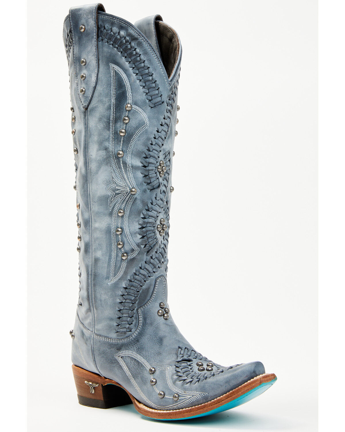 Image #1 - Lane Women's Cossette Western Boots - Snip Toe, Blue, hi-res