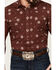 Image #3 - Pendleton Men's Laramie Diamond Print Long Sleeve Western Snap Shirt, Burgundy, hi-res