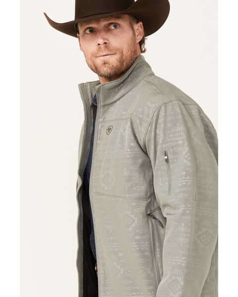Image #2 - Ariat Men's Vernon 2.0 Softshell Southwestern Jacket, Grey, hi-res