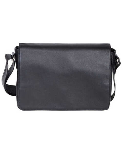 Image #1 - Scully Women's Leather Messenger Bag , Black, hi-res