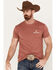 Image #1 - Ariat Men's Land Of Free Short Sleeve T-Shirt, Rust Copper, hi-res
