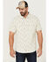 Flag & Anthem Men's Tempe Cactus Print Short Sleeve Snap Western Shirt , Cream, hi-res