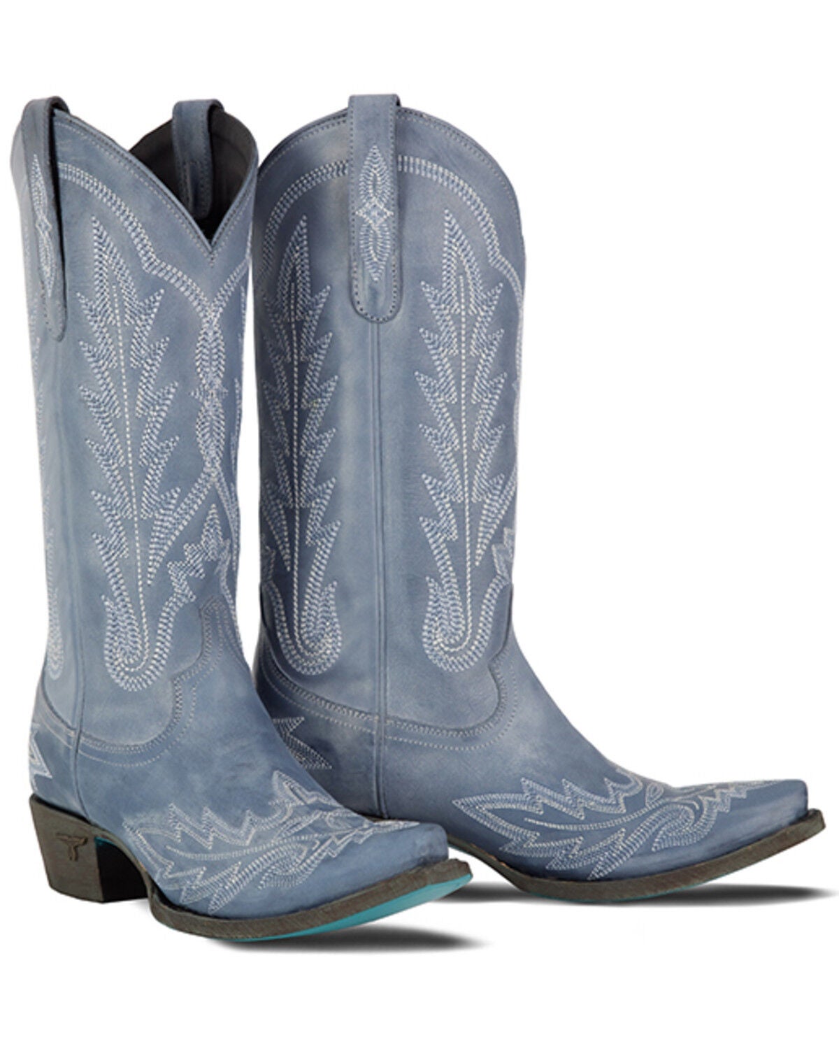 Lane Women's Lexington Western Boots - Snip Toe, Blue, hi-res