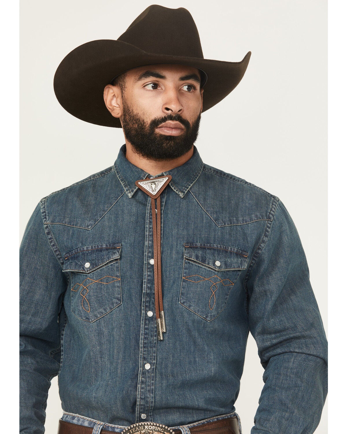 Image #1 - Cody James Black 1978&reg; Men's Steer Head Bolo Tie, Brown, hi-res